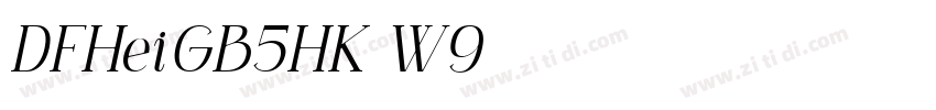 DFHeiGB5HK W9字体转换